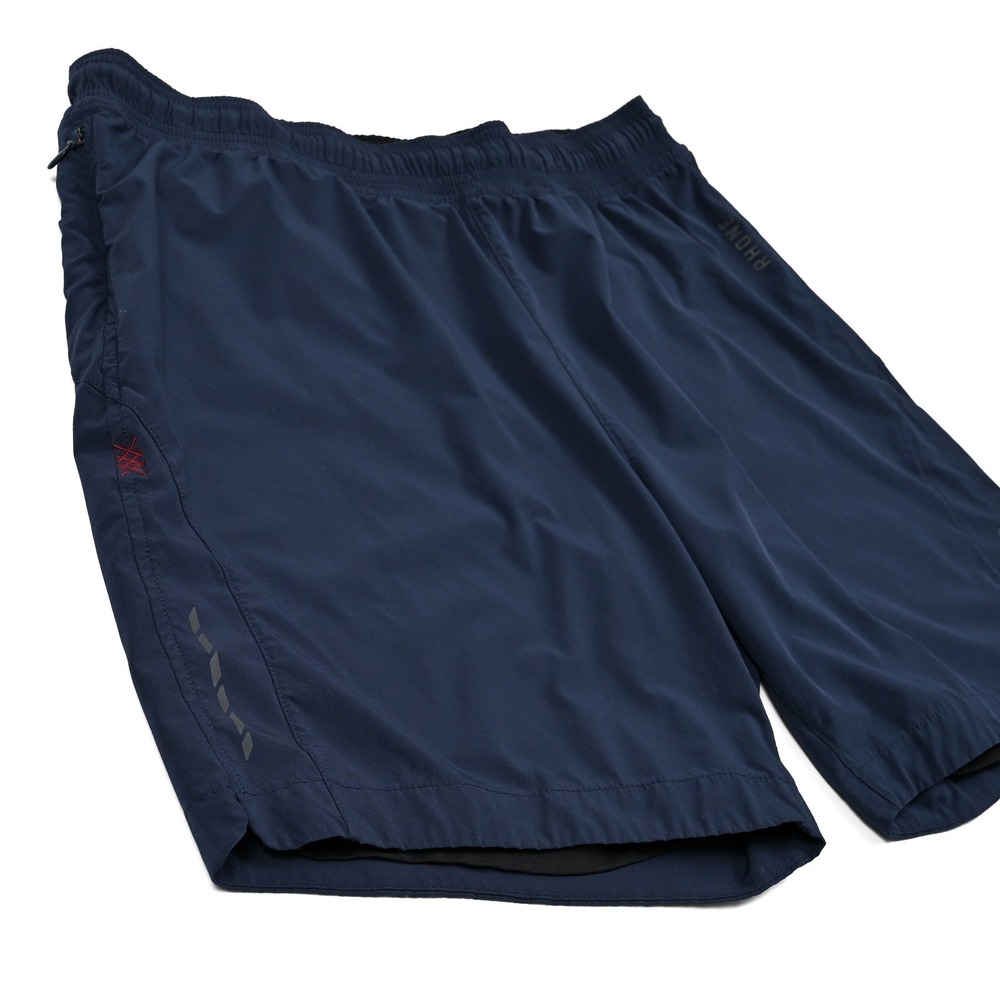 RHONE Men's Large Lined Shorts Blue Athletic Gym Workout Performance 7" Inseam